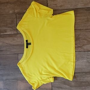 U2B Yellow lightweight cropped tshirt‎